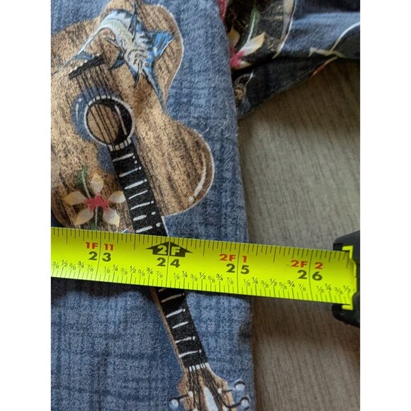 Bluewater Wear XL Button-Up Hawaiian Shirt With Guitar Print - Picture 6 of 6